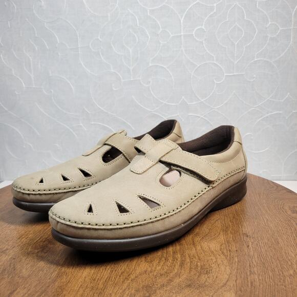 SAS Womens Roamer Shoes 9 Tan Tripad Comfort Leather Slip On Loafer Mocassin - Picture 2 of 12